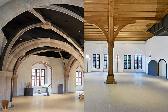 external link to the Oriel Hall and Oak Pillar Hall